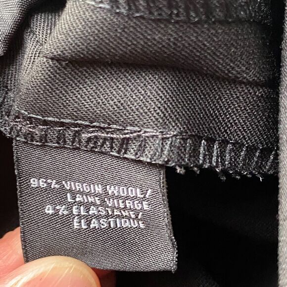 Lafayette 148 Dress Pants 8 Black Mid Rise Straight Leg Wool Career Classic - Picture 7 of 8